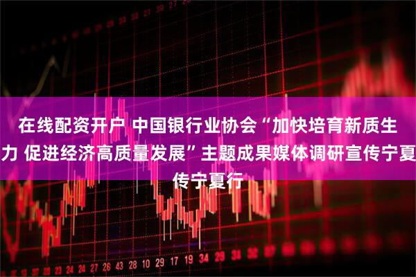 在线配资开户 中国银行业协会“加快培育新质生产力 促进经济高质量发展”主题成果媒体调研宣传宁夏行